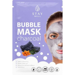 STAY WELL DEEP CLEANSING BUBBLE MASK CHARCOAL Маска за лице с активен въглен,1 бр.
