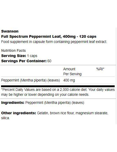 Full Spectrum Peppermint Leaf 400 mg