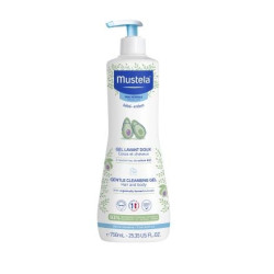 MUSTELA Нежен измиващ гел за коса и тяло за бебета и деца, 750 мл