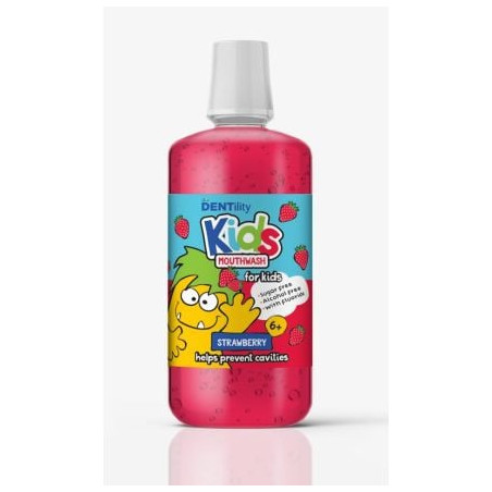 DENTILITY KIDS Детска вода за уста в вкус на ягода, 300 мл