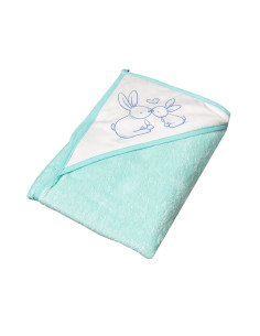 Бебешка хавлия с качулка Tega Baby Little Bunnies 100x100 cm 2