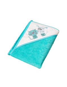 Бебешка хавлия с качулка Tega Baby Cat-Dog 100x100 см 2