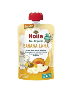 Бебешко пюре Holle пауч - Банан, ябълка, манго и кайсия, 100 g