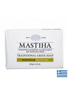 Традиционен гръцки сапун с мастиха и зехтин – за лице и тяло Подхранване, хидратация и контрол на себума 100 g