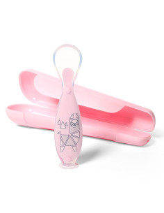 Силиконова лъжица Babyono с вакуумна основа в кутийка 1461/01 2