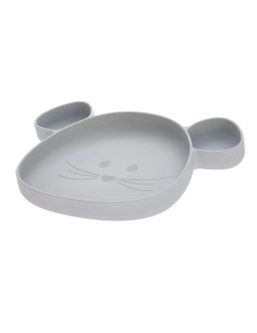 Детска чиния за хранене Lassig Little Chums Mouse силиконова с вендуза 2