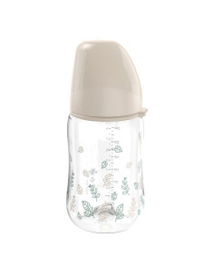 Бебешко шише за хранене NIP Cherry Green Flow M, 260мл, 0 месеца + 2