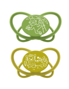 Залъгалки NIP My Butterfly Green с кутийка етап 2, 5-18 месеца, 2 бр. 2