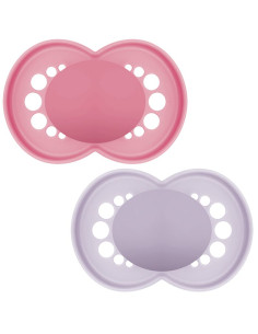 Залъгалка MAM Original Pure Soother Solid 6m+, със стерилизираща кутия, 2 бр. 2