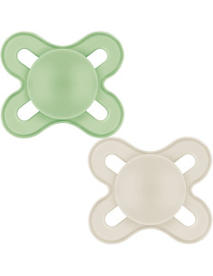 Залъгалка MAM Start Pure Solid 0-2m, със стерилизираща кутия, 2бр. 2