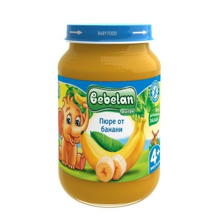 BEBELAN Плодов десерт банани 4+, 190г