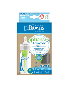 Шише стъклено Dr. Browns Natural Flow Options+ Narrow 2бр. 120 ml 2