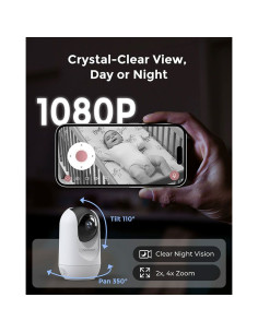 Двурежимен бебефон с камера Momcozy 5" 1080P Full HD, BM04 2