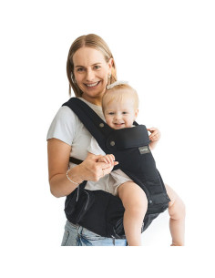 Ергономична раница 2 в 1 Momcozy Move2Fit, 0-36 месеца, Black