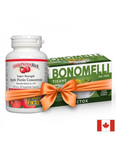 Промопакет „Детокс и метаболитна подкрепа“ Ябълков пектин супер концентрат + подарък билков чай