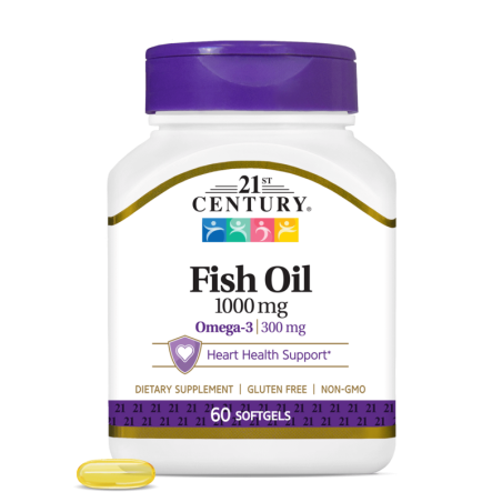 21st Century Fish Oil 1000mg - Омега 3 Рибено Масло | 60 sgels