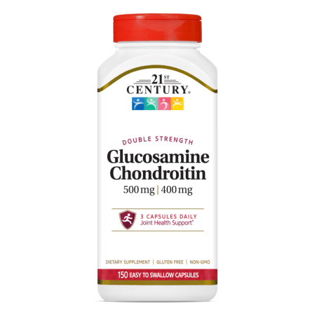 21st Century Glucosamine Chondroitin 500mg / 400mg - Double Strength - Ставен Комплекс | 60 caps