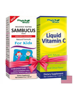 Промо пакет – детски имунитет Самбукус нигра сироп с черен бъз и витамин С (течен)