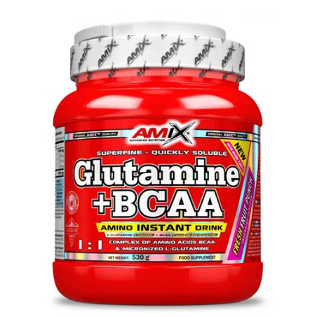 AMIX Glutamine + BCAA / Flavoured / Forest Fruits / 0.53g.