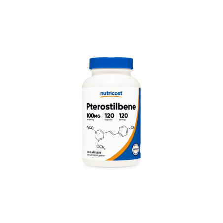 Мозъчна функция - Птеростилбен (Pterostilbene), 100 mg x 120 капсули Nutricost