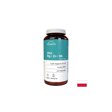 ZMA – Магнезий 240 mg + Цинк 15 mg + Витамин B6 10 mg - Възстановяване, сън и мускулна сила, 120 капсули