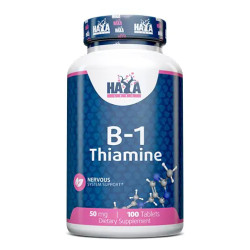 HAYA LABS Vitamin B-1 /Thiamine/ 50mg. / 100 tabs.