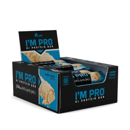 OLIMP I'M PRO Protein Bar Box / 15 x  40 g / Peanut butter / 0.5g.