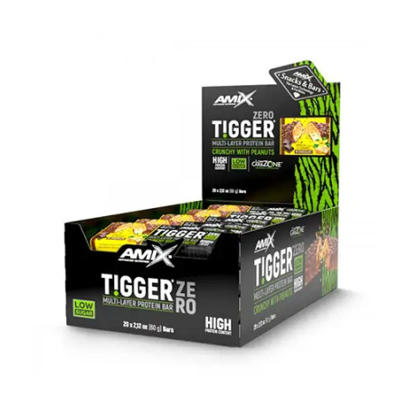 AMIX TIGGER® Zero bar Box / 20x60 g / Vanilla - Caramel