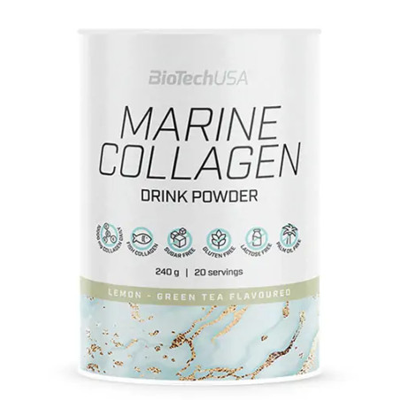BIOTECH USA Marine Collagen Drink Powder / Lemon and Green Tea / 0.24g.