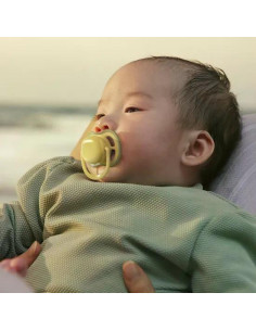 2 броя ортодонтски силиконови залъгалки Philips AVENT SCF087/07 Ultra Air Colors of Nature, 0-6м, пастелни едноцветни, в кути 2