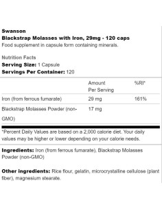 Blackstrap Molasses With Iron 29 mg 2