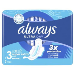 ALWAYS Ултра Супер Екстра, Размер 3, дамски превръзки, 6D, 7 бр.