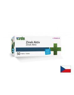 Цинк 7.5 mg + Витамин A 750 µg Силен имунитет, красива кожа и добро зрение 50 таблетки