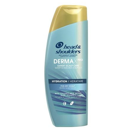 HEAD & SHOULDERS DermaXPro хидратиращ, шампоан против пърхот, при сух скалп, 300 мл