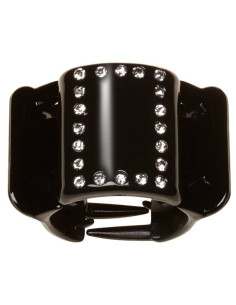 Щипка за коса средна черен кристал Linziclip MIDI