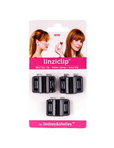 Щипка за коса малка черна перла Linziclip MINI