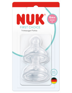 NUK FIRST CHOICE+ биберон храна силикон 2 бр. 6+ мес, р-р XL