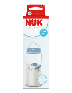 NUK First Choice РР Шише Temperature control 300мл. силиконов биберон 3+мес. р-р М, Кит