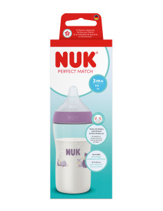 NUK Perfect Match Шише РР 260мл. със силиконов биберон за хранене M, 3+ мес., Хипо
