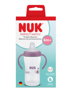 NUK Perfect Match Шише за сок 260 мл., 6+мес., Хипо, лилаво
