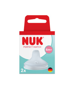 NUK Perfect Match силиконов накрайник за сок, 6+ мес., 2 бр.