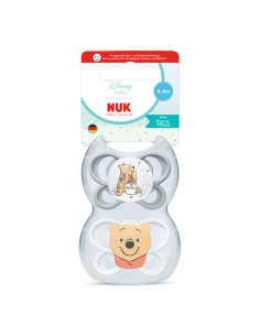 NUK Perfect Match биберон залъгалка, силикон 0-6 мес., 2 бр., AIR, Мечо Пух
