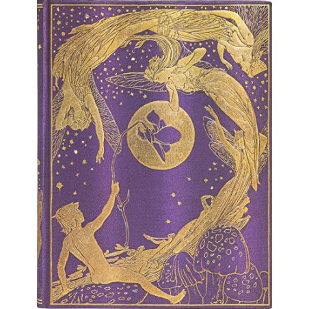 Тефтер Paperblanks Violet Fairy - 18 х 23 cm, 72 листа, с широки редове