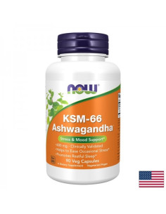 Ашваганда KSM-66 Психическа устойчивост, фокус и енергия 600 mg, 90 капсули