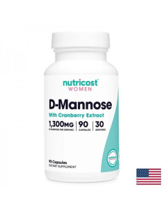 D-маноза 1300 mg + Червена боровинка 500 mg Уринарно здраве (формула за жени) 90 капсули