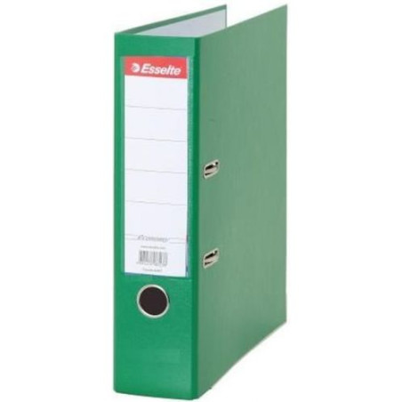 Класьор Esselte Eco - А4, 7.5 cm, РР, метален кант, сменяем етикет, зелен