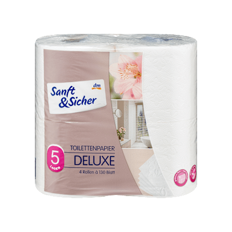 Тоалетна хартия Deluxe, 5 пласта, 4 бр.