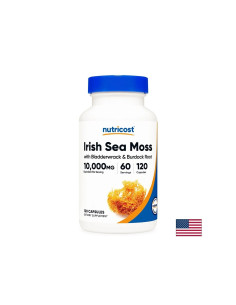 Ирландски мъх 400 mg + фукус 200 mg + репей 200 mg За щитовидната жлеза и имунитет 120 капсули