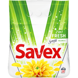 Прахообразен перилен препарат за цветни и бели тъкани Fresh 2in1, 20 пранета, 2 kg