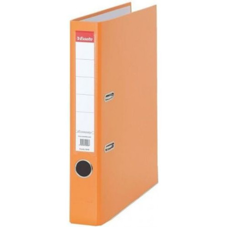 Класьор Esselte Eco - А4, 5 cm, PP, метален кант, сменяем етикет, оранжев